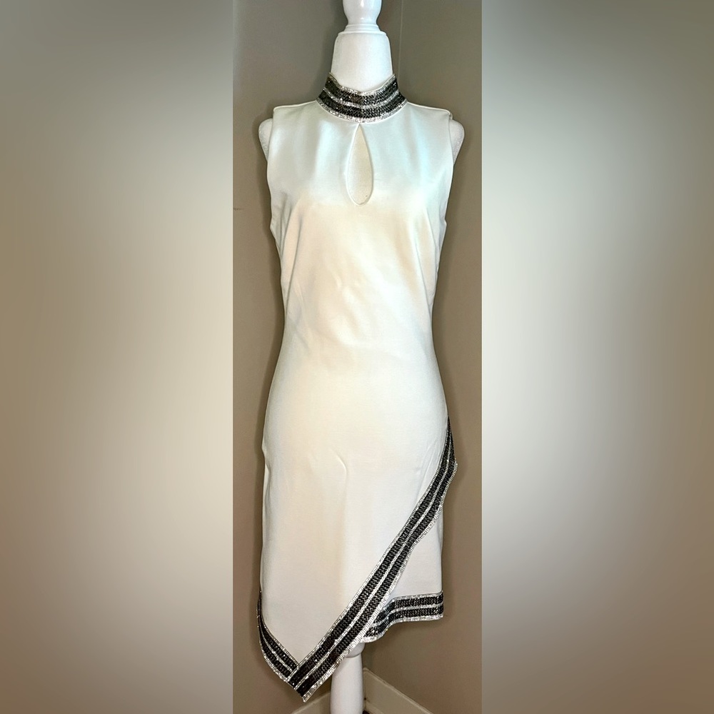 Bebe dress with Swarovski Crystal embellishments.